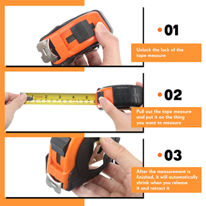 5m/16ft, 7.5m/25ft, 10m/33ft Băng biện pháp tùy chỉnh logo thương hiệu, đo băng với Carbon thép lưỡi đo băng - Product Image 4