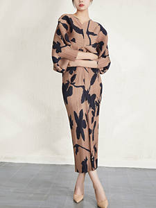 Gaun Wanita Bermotif Bunga, Gaun Kasual Lucu untuk Pesta Pernikahan, Gaun Malam Wanita Kasual OEM, Model Kerut untuk Musim Panas - Product Image 4