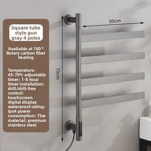 Toallero eléctrico inteligente <span class=keywords><strong>de</strong></span> acero inoxidable, diseño giratorio sin taladro con calefacción para baño, transfronterizo para productos <span class=keywords><strong>de</strong></span> <span class=keywords><strong>Amazon</strong></span> - Product Image 6