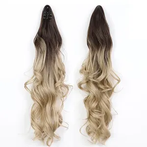 Clip on Claw Ponytail Hair Ombre Color Hair Extensions Short Curly Straight Remy Small Claw Human Hair Pony Tail With Clips