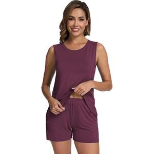 ชุดนอนผู้หญิงแขนกุดขายส่ง เสื้อกล้ามผ้าวิสโคสเนื้อนุ่ม กางเกงขาสั้น ชุดลำลอง ไซส์ S ถึง XXL - Product Image 2