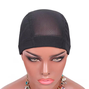 Gorro de Peluca de Red de Encaje Negro al por Mayor, Malla <span class=keywords><strong>El</strong></span>ástica de Spandex con Metal <span class=keywords><strong>para</strong></span> Hacer Accesorios de Peluca, Empaquetado en Bolsa - Product Image 1