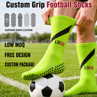 Chaussettes de football en nylon premium pour hommes, chaussettes de sport pour le football, chaussettes d'entraînement avec points antidérapants, logo imprimé extensible, chaussettes personnalisées