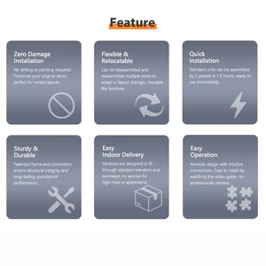 Bán Hot Chất Lượng Cao Hợp Kim Nhôm Đúc Sẵn Trong Nhà Ngoài Trời Cách Âm Cuộc Họp Văn Phòng Cabin Vỏ Cho Công Việc - Product Image 6