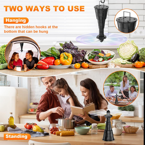 Xách Tay Bay Người Hâm Mộ 4-Gói Cho Ngoài Trời 3 Chiều Cao Có Thể Điều Chỉnh Bảng Ngọn Hương Thơm Khay Holographic Vỉ Đập Cho Những Chuyến Dã ngoại BBQ Cắm Trại - Product Image 6