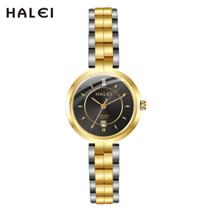 HALEI Women's New Original Quartz Watch Rose Gold Alloy Case Stainless Steel Bracelet Analog Dial <b>Calendar</b> Display Wholesale - Product Image 2