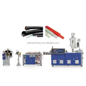 HOT Sales Spiral 8-63mm PE PP PVC Single Wall Corrugated Pipe Production Line And Extruder Pe Pipe Making Machine
