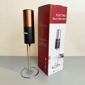 Kjbq 5 Mousseur à lait électrique sans fil portatif à piles avec tête de mélange en acier inoxydable pour café - Product Image 3