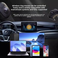 Mouse Trackball Cincin Jari Nirkabel Bluetooth 2.4G untuk Video Pendek/Pidato PPT/Layar Tampilan Dalam Kendaraan