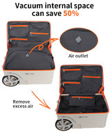 2025 valise à bagages multifonctionnelle de stockage sous vide avec sac hermétique de compression sous vide avec support de verre de chargeur USB