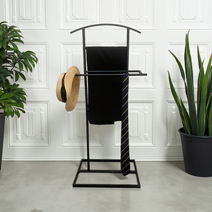 Tỷ Heavy-Duty miễn phí thường vụ kim loại có người phục vụ đứng phòng khách quần áo Organizer may Rack Hooks cho nam giới của phù hợp với áo khoác - Product Image 2