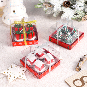 Shuangyuan 3.5*5Cm Sang Trọng Giáng Sinh Santa Claus Hình Dạng Nến Đặt Nhà Trang Trí Nghệ Thuật Thủ Công Trụ Cột Nến - Product Image 2