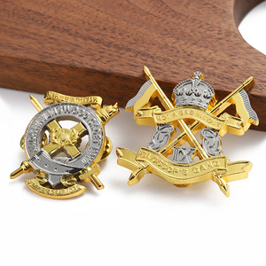 Tùy Chỉnh Hai Tone Vàng Bạc Mạ Chết Đúc Kim Loại 3D Logo Ve Áo <span class=keywords><strong>Pin</strong></span> Trâm - Product Image 3