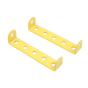 Staffa a u da 2 pollici in alluminio o acciaio personalizzata staffa di montaggio a forma di u staffa di stampaggio per rivestimento di alimentazione gialla per connessione giocattolo