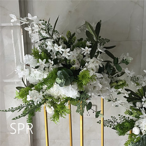 SPR-Rosas artificiales decorativas para decoración, orquídeas colgantes de glicina, tulipanes elegantes, arreglo Floral para boda de campo - Product Image 4