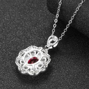 Venta caliente plata esterlina 100 idiomas te amo corazón colgante collar para mujeres colgantes de joyería fina - Product Image 4