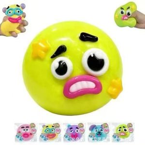 Juguete de goma suave de rebote lento con diseño de arcoíris y cara de perro divertida, novedad transfronteriza, viral en redes, para descompresión, venta al por mayor - Product Image 3