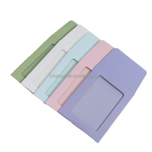 Enveloppes en velours colorées personnalisées avec fenêtre, 300g, 8.5x11+5, membrane silencieuse, logo imprimé offset, pochettes pour cartes postales, inserts photo - Product Image 4