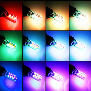 Vente flash : Feux de plaque d'immatriculation LED pour voiture T10 RGB 5050 6 SMD 12V avec télécommande et clignotants, garantie 2 ans - Product Image 6