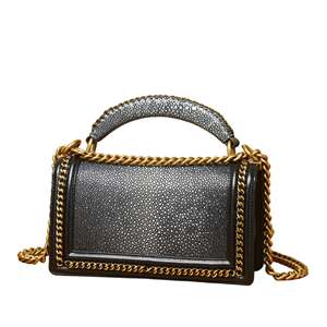 2025ใหม่กระเป๋าสะพายข้างสุดหรูสำหรับผู้หญิงกระเป๋าสะพายไหล่แบบพกพามีสายโซ่หนังแท้มือ<span class=keywords><strong>สอง</strong></span>ของผู้หญิง - Product Image 3