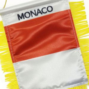 ธงแขวนโลโก้แบบกำหนดเอง MONACO สำหรับกระจกมองหลังรถยนต์และตกแต่งบ้านด้วยเทคนิคการพิมพ์ดิจิทัล - Product Image 3