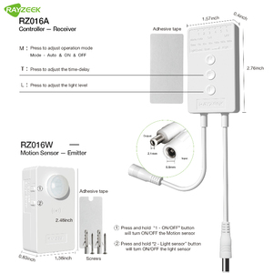 Rz016 cho DC12V dc24 LED Strip <span class=keywords><strong>Lights</strong></span> điều khiển từ xa và RF Receiver không dây PIR cảm biến chuyển động - Product Image 3