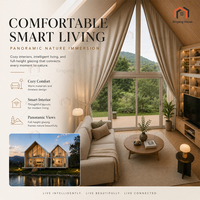Maison Conteneur Préfabriquée de Luxe Moderne en Forme de Triangle (20FT/40FT) pour Vacances et Hôtels de Charme, Installation Facile