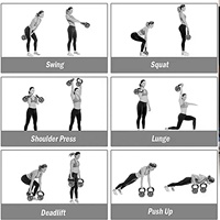 Kettlebell VIGFIT de haute qualité en PU souple de 16 kg avec poignée spéciale en plastique ou en acier pour l'entraînement de force