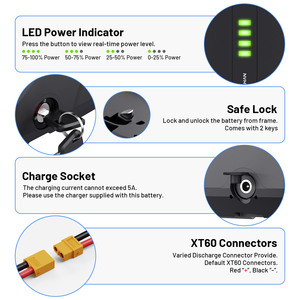 Batería de Litio de 36V 20Ah para Bicicleta Eléctrica con Cargador BMS de 20A, Certificación CE, Stock en Alemania, Envío Gratis, Envío Rápido - Product Image 4