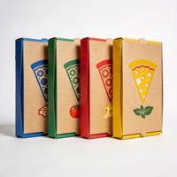 Boîte à pizza personnalisée avec poignée, impression de logo au design élégant, boîte à pizza pratique de qualité alimentaire conforme aux normes, 7 pouces