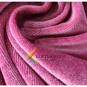 Premium 240gsm 40% Modal 40% Cotton <b>Knitted</b> Velour Fabric for Textile Wholesale Garment Making - PINK COLOR - Product Image 1
