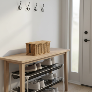 Yqang גדול מלבן גדול פלסטיק ארוגים סל אחסון pp חומר בגדים צעצועים תיבת חטיפים המארגן לשימוש ביתי ארון בגדים - Product Image 5