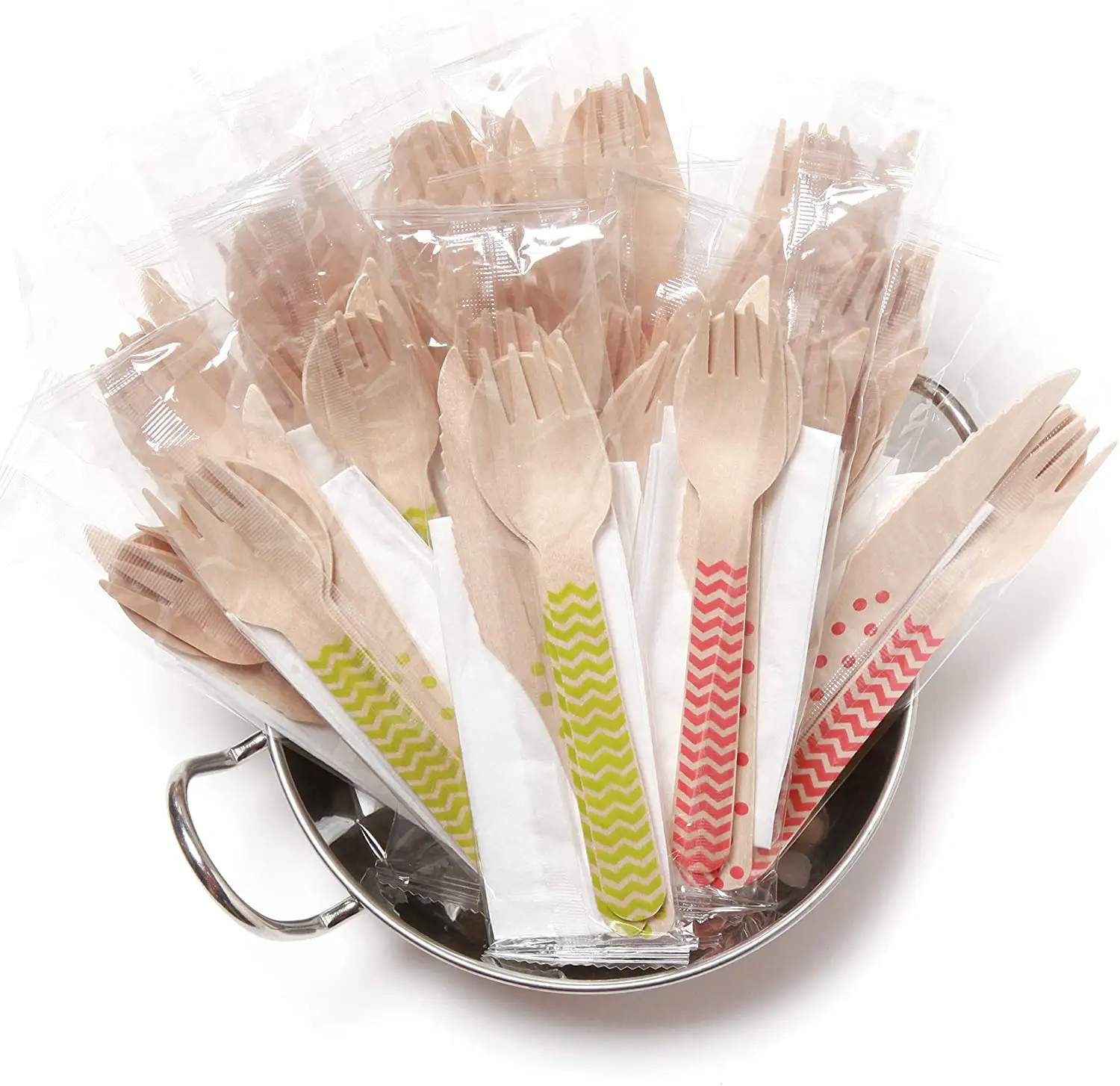 Promotional Individually Wrapped Disposable Wooden Cutlery