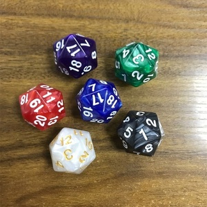 DND Factory Wholesale Acrylic Polyhedral 20 Face Single 20 Sided Marble Dice - Product Image 4