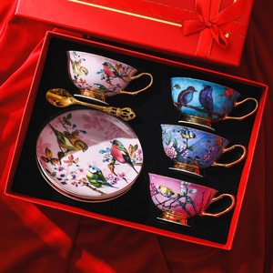 Juego de Té de Porcelana Fina Estick Stream, Taza de Café de Cerámica con Platillo, Diseño Moderno y Minimalista, Regalo de Cumpleaños, Regalo de Lujo para Chicas - Product Image 6