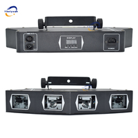 Projecteur laser DMX à quatre lentilles RGB pleine couleur 3-en-1 avec effet de balayage pour Noël, DJ, discothèque, bar, scène et fête
