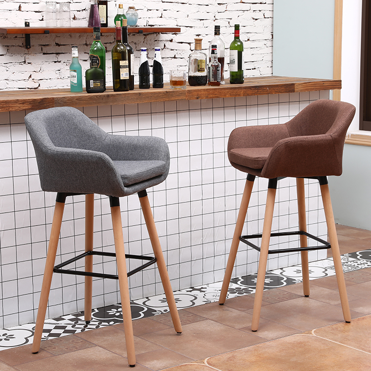 Коммерческая мебель в современном стиле, тканевое сиденье, поворотный барный стул, высокий стул