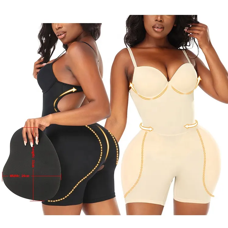 7090 Faja colomwholesale as toptan karın kontrol Shapewear tek parça korse kalınlaşma kalça yağ kalça sünger ped vücut şekillendirici kadınlar