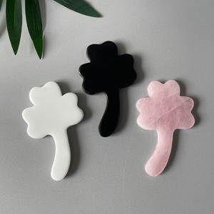 Raschietto Gua Sha a Forma di Cuore in Quarzo Rosa Naturale, Strumento per <span class=keywords><strong>Massaggio</strong></span> Facciale, Schiena e Piedi - Product Image 6