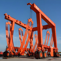 Moteur de boîte de vitesses de grue mobile à pneus en caoutchouc haute efficacité 100/60 tonnes avec télécommande pour le transport de yachts et la construction offshore