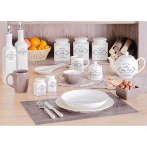 Ensemble de 3 pots en céramique Excelsa de qualité supérieure, 10x12x10 cm, blancs, bouteilles et pots de rangement - Product Image 2