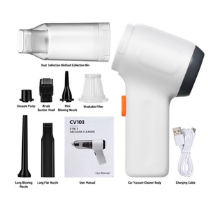 Custom Logo Handheld Vacuum Multifunctional <b>Car</b> Cleaner 3in1 Vacuuming Blowing Dust <b>Inflation</b> Portable Cordless Vacuum - Product Image 4