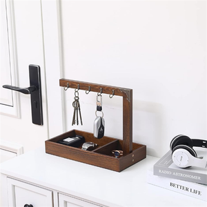 Wooden Jewelry <b>Key</b> Stand <b>Organizer</b> Entryway Tabletop Holder Rack for Home Decor - Product Image 1