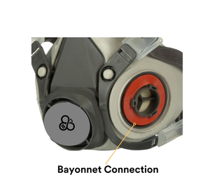 Respirateur léger demi-masque avec double filtre - Masque en silicone anti-buée pour protection chimique - Product Image 3