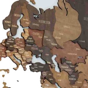 Hot Selling 3d Wood Puzzle World <strong>Map</strong> With Light Backboard World Travel <strong>Map</strong> Home Wall Decoration - Product Image 2