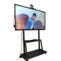 Tableau blanc numérique interactif LCD OEM, résolution 4K, design pliable pour l'éducation, écran multi-touch 55-75 pouces