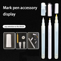 6.0mm Oblique Brosse Pointe Dessin Marqueurs Pigment Encre En Plastique Corps Vide Acrylique Marqueur Stylo Rechargeable