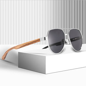 2025 moda hecha a mano CE UV400 gafas de sol polarizadas Eco logotipo personalizado hombres bambú madera sombras piloto gafas de sol para hombres - Product Image 6