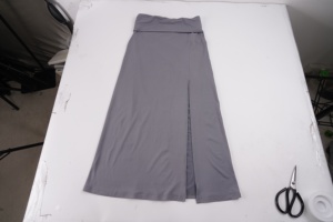 Women‘s Knit Mermaid <b>Skirt</b>, Fold Over Waist High Slit <b>Bodycon</b> Midi <b>Skirt</b> with Slim Fit, Minimalist Clean Fit Office Bottom - Product Image 2