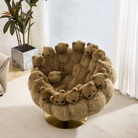 Fauteuil Chaise Longue Designer pour Chien, Style Minimaliste Italien, Cadre en Acier, Broderie, Canapé Pivotant en Tissu pour Salon